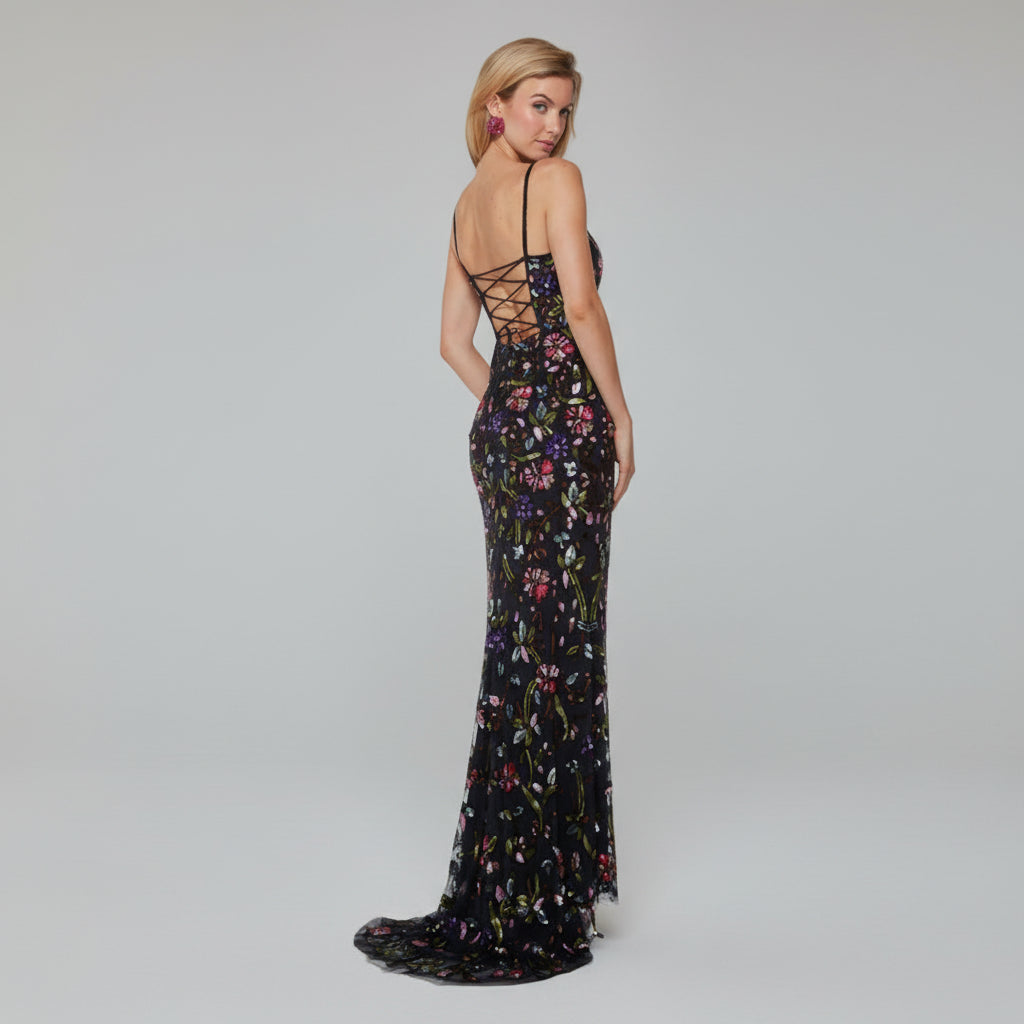 Alyce Paris navy hand-beaded dress, size 0, 4, and 8, NEW WITH TAGS!