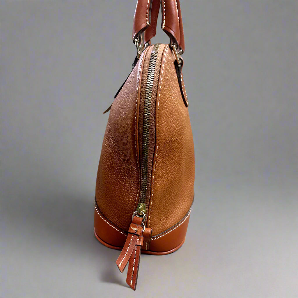Dooney & Bourke chestnut leather Zip Zip Satchel, NEW WITH TAGS!