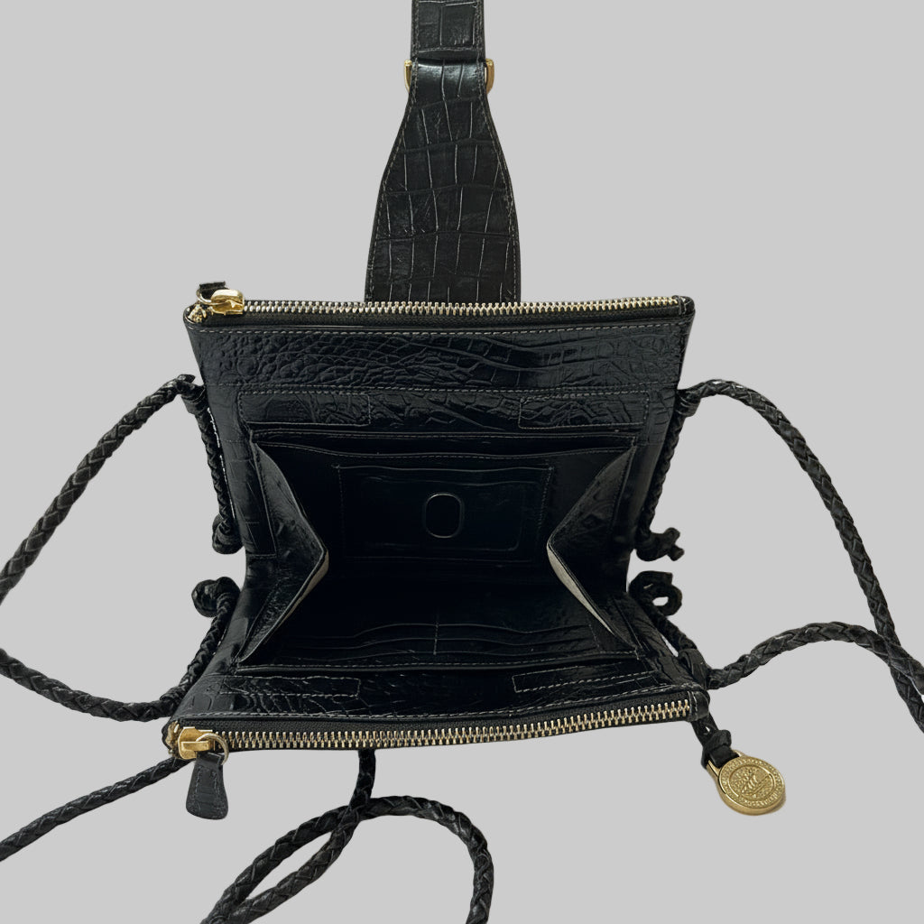 Brahmin black Melbourne Mojito crossbody bag