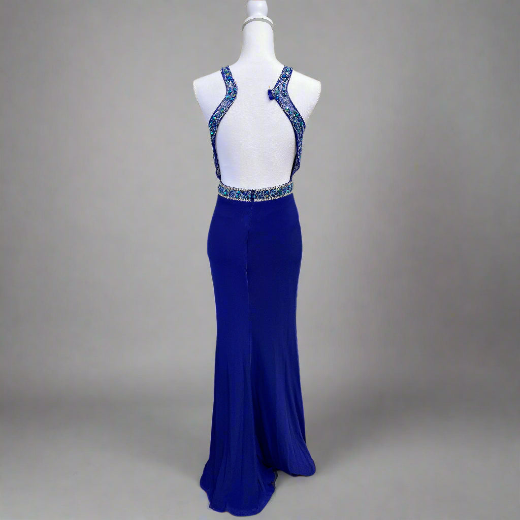 Blush Prom cobalt blue dress, size 2