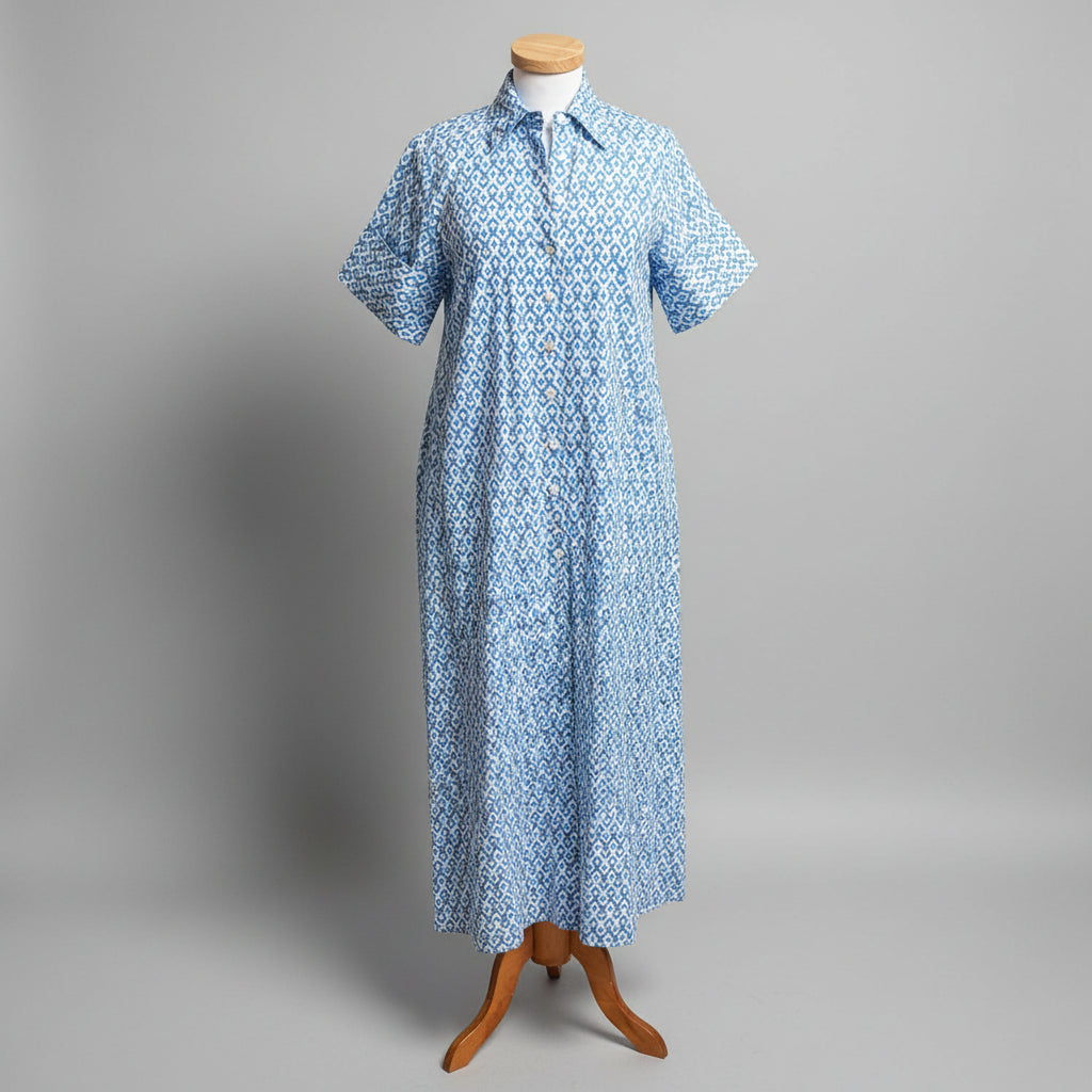 Livro blue floral Gibbons dress, size S