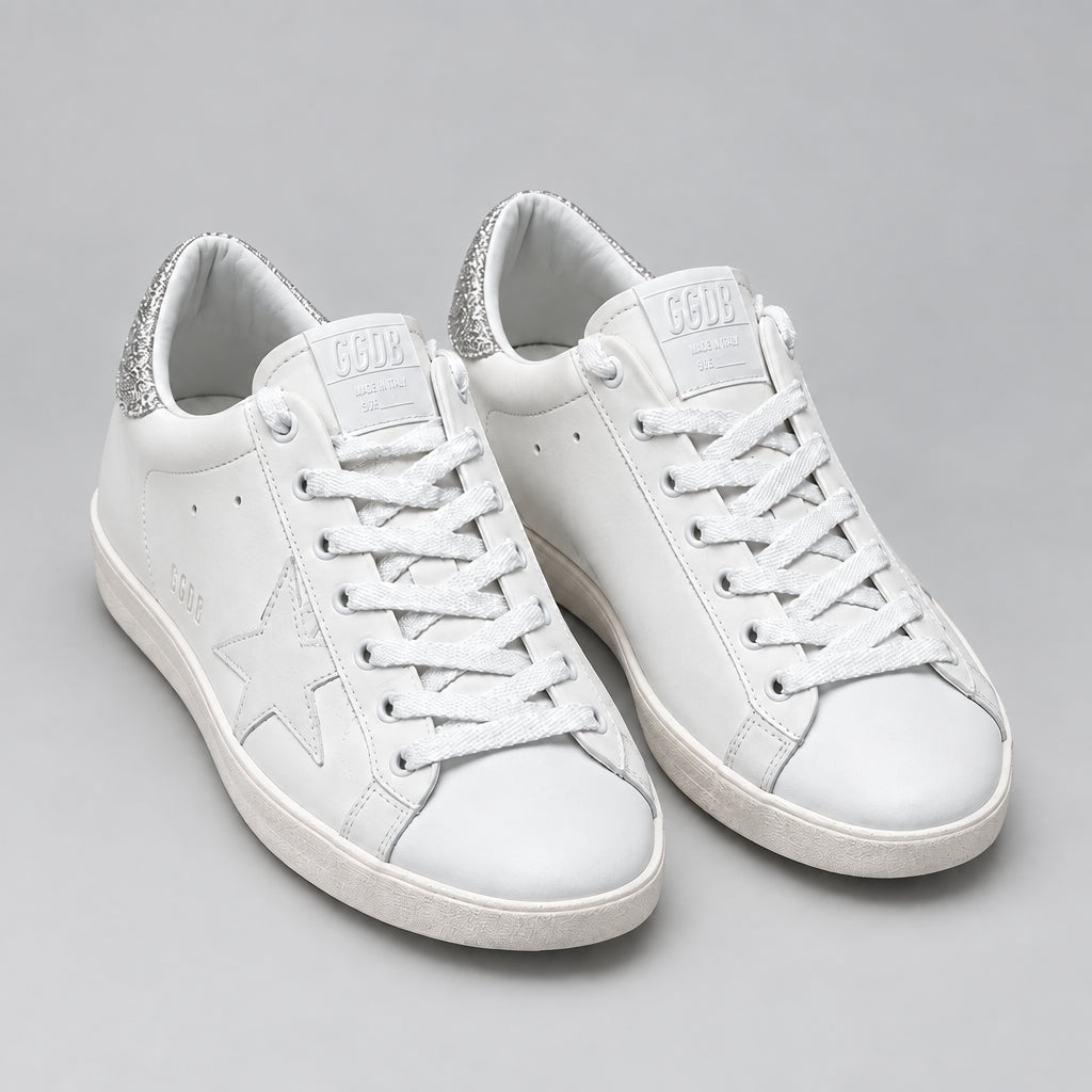 Golden Goose white Purestar sneakers, size 40 (US 9) NEW IN BOX!