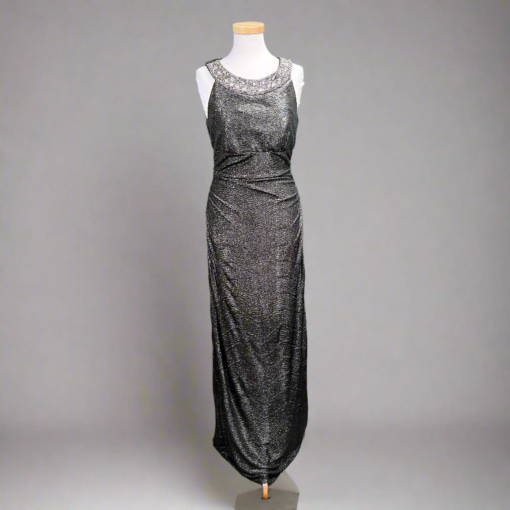 Frank Lyman pewter shimmer knit, size  10, NEW WITH TAGS!