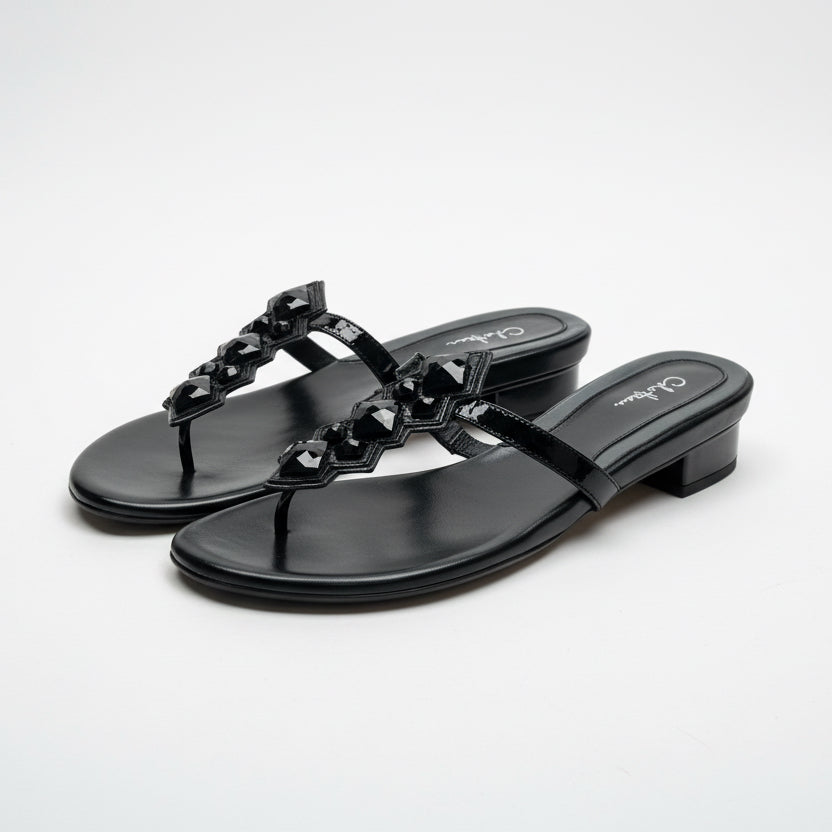 Cole Haan black jeweled sandals, size 10.5, BRAND NEW IN BOX!
