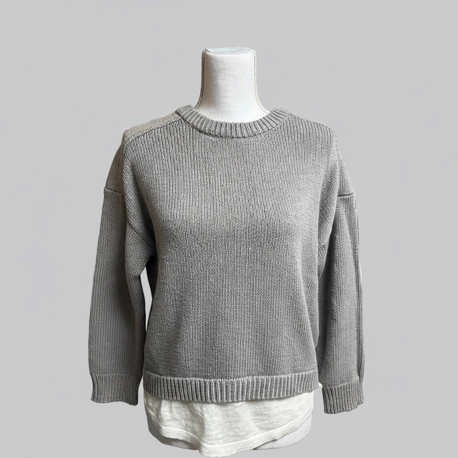 Brochu Walker gray cotton sweater, size XS