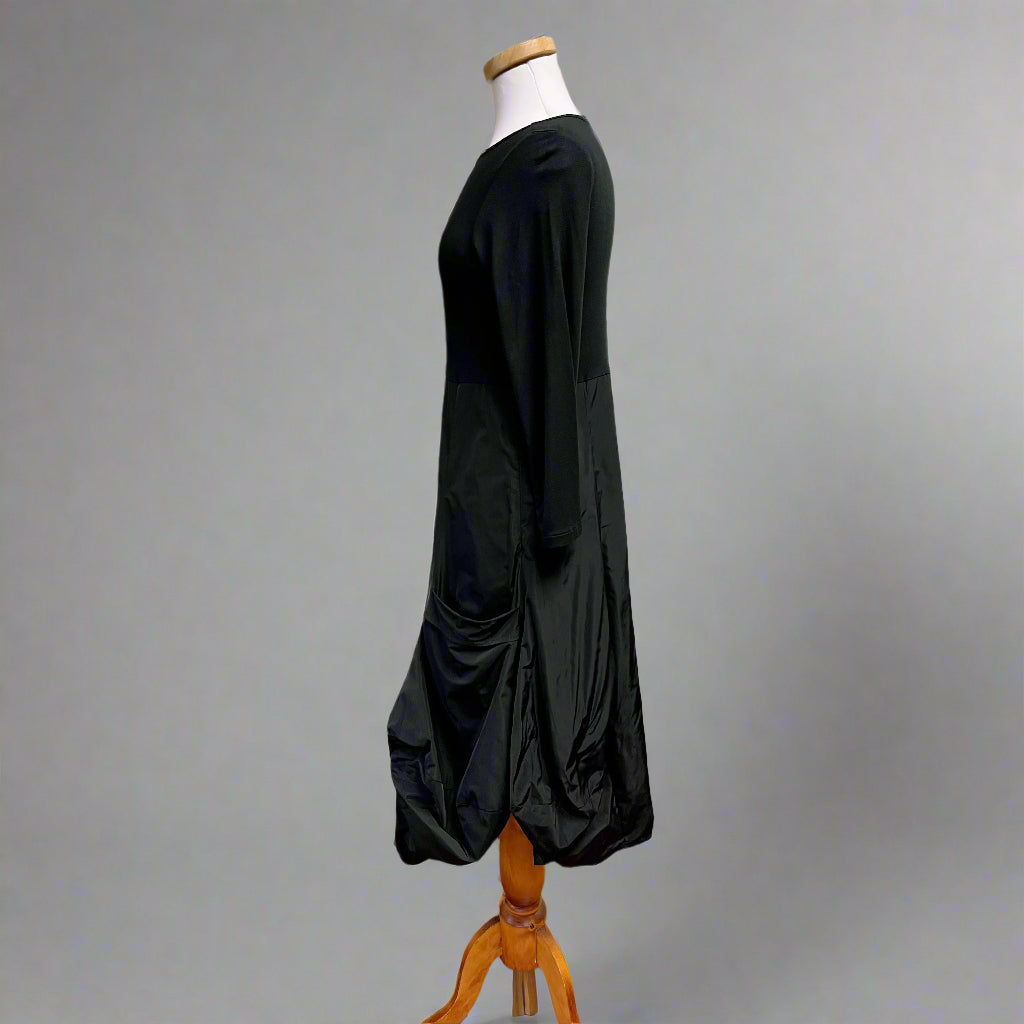 Sun Kim black balloon hem dress, size XS
