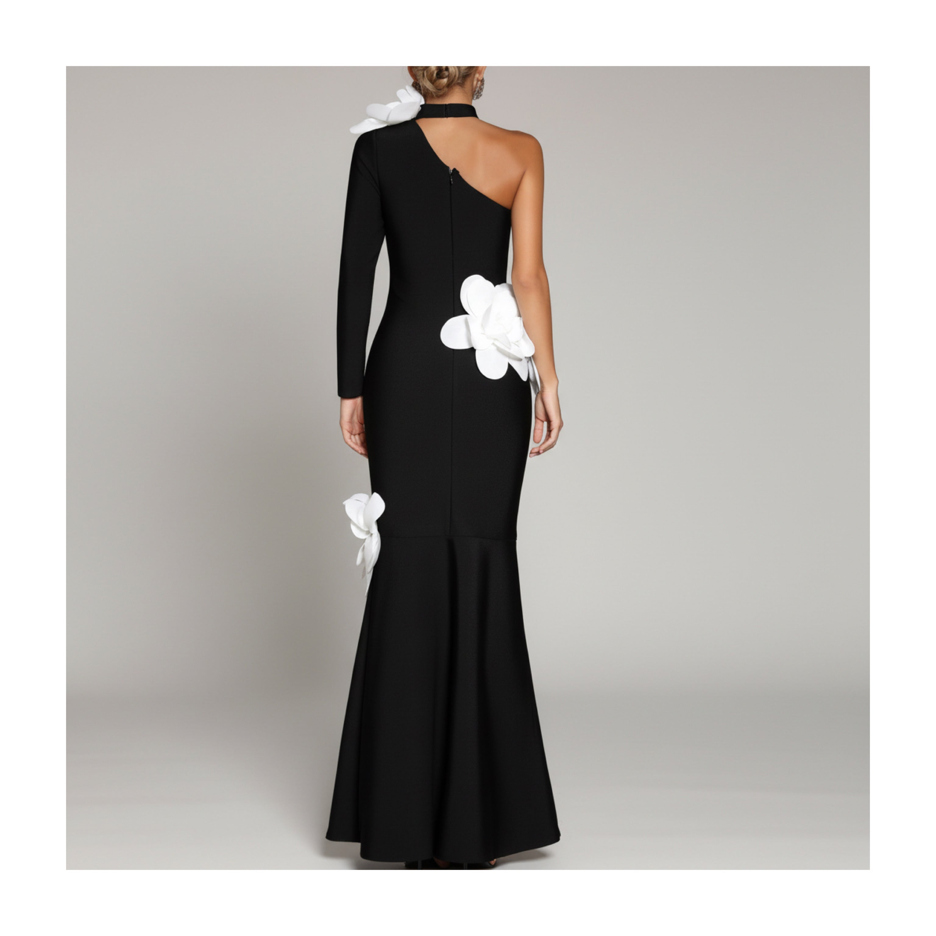 Productseeker black with white flowers dress, size S, BRAND NEW WITH TAGS!