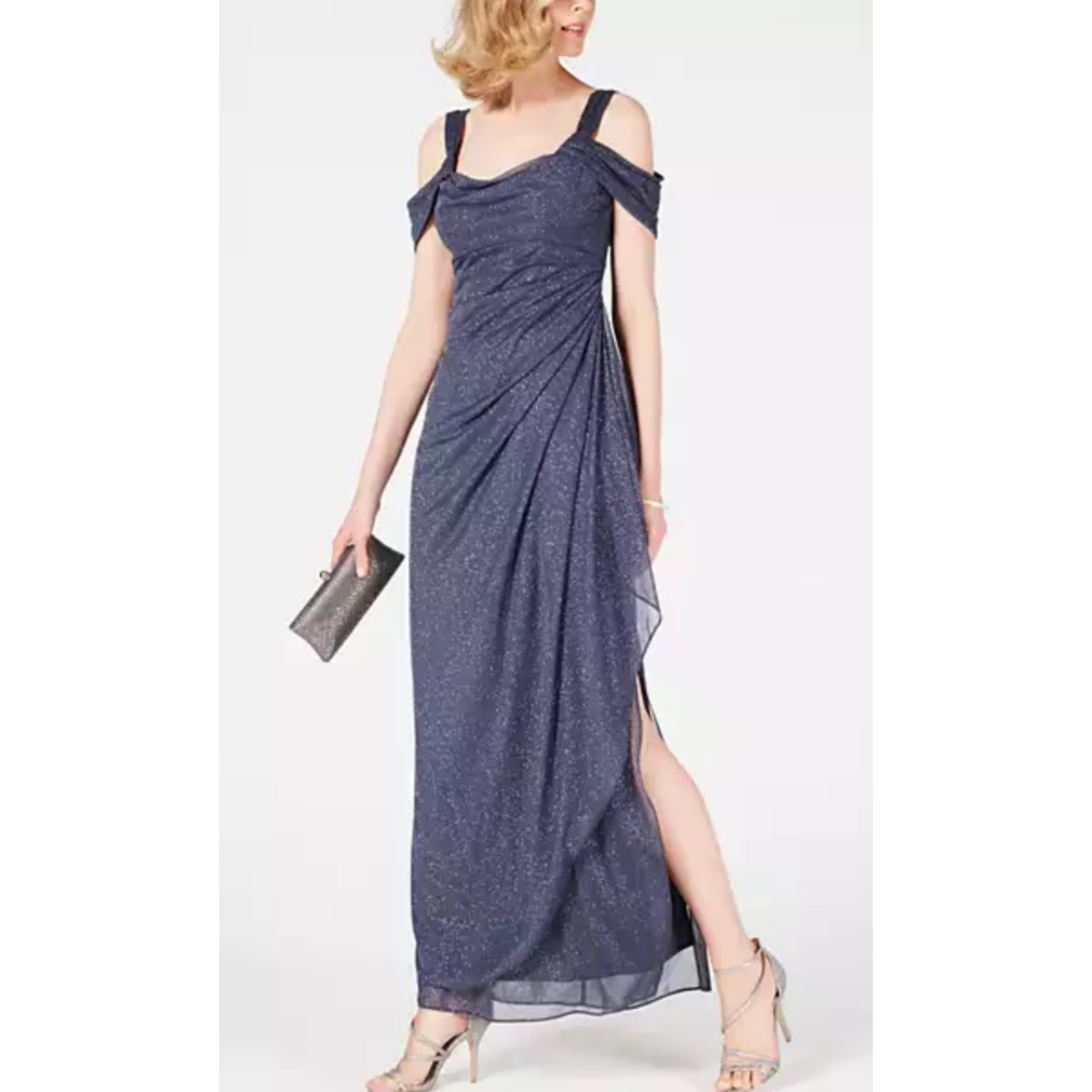 Alex Evenings smoke gray dress, size 4p