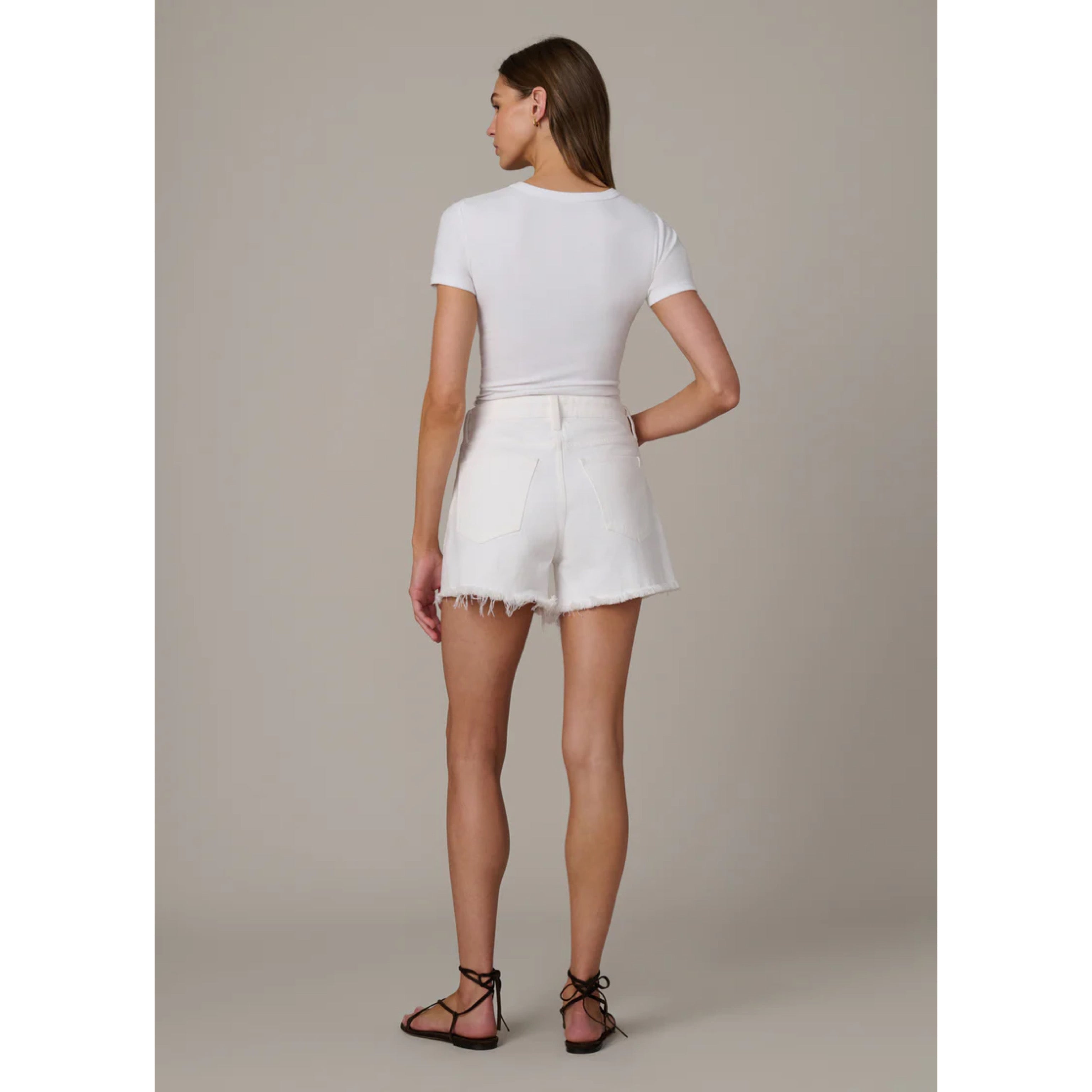 Joe's white denim Jessie shorts, size 26