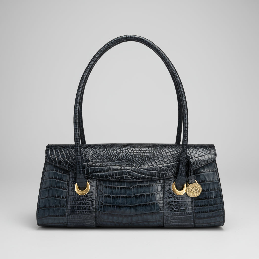 Brahmin blue Dayan satchel