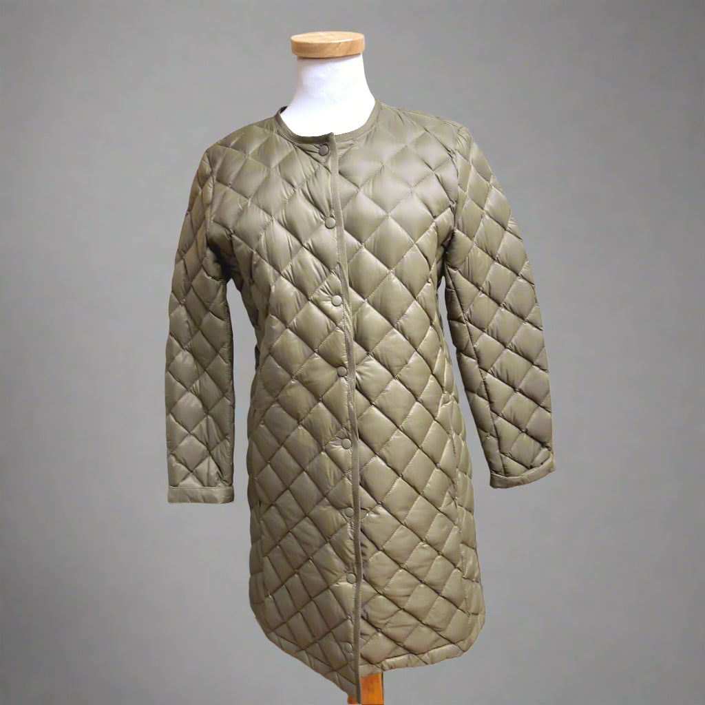 J. Jill olive green down puffer coat, size S/P