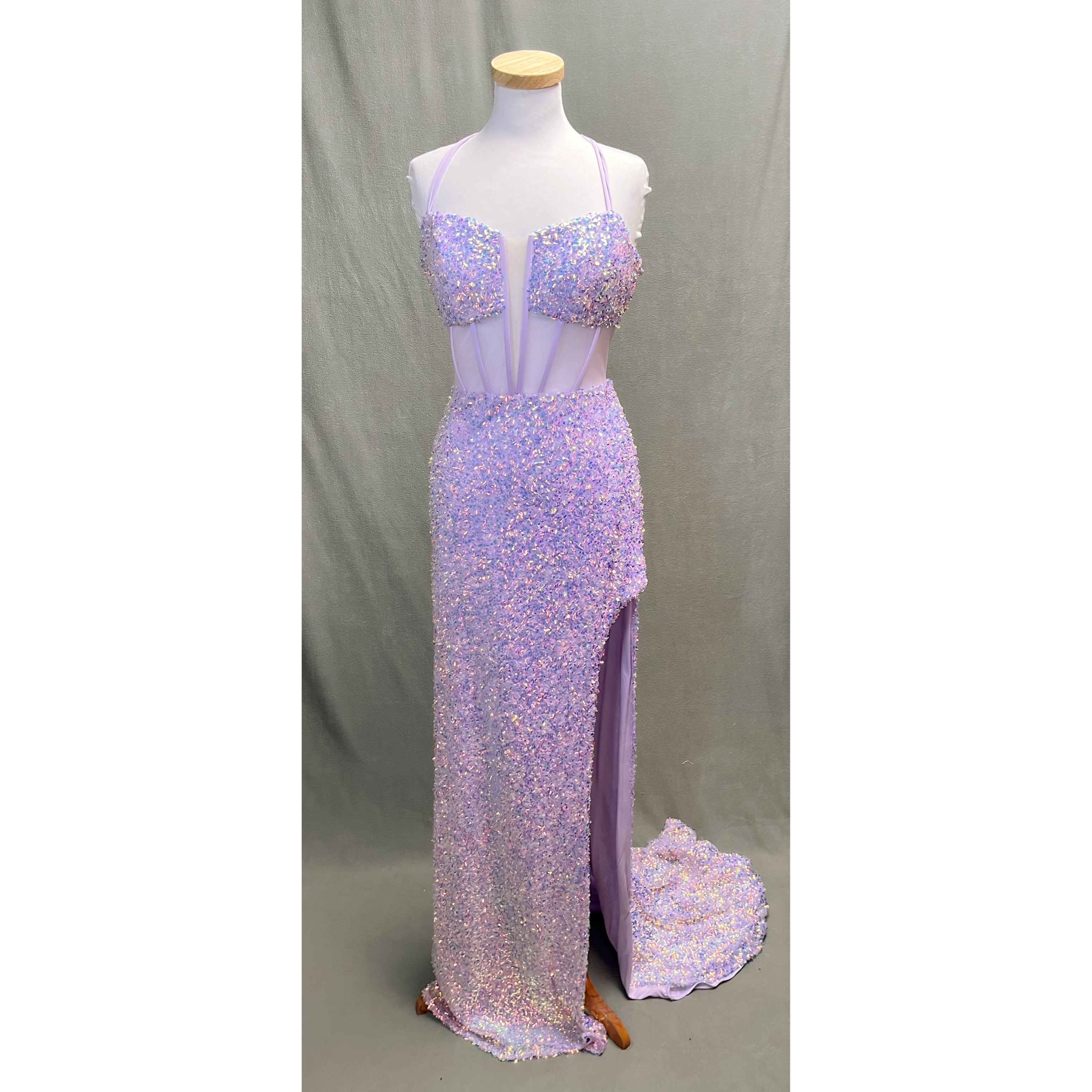 Alyce Paris lavender sequin dress, sizes 2 & 8, NEW WITH TAGS!