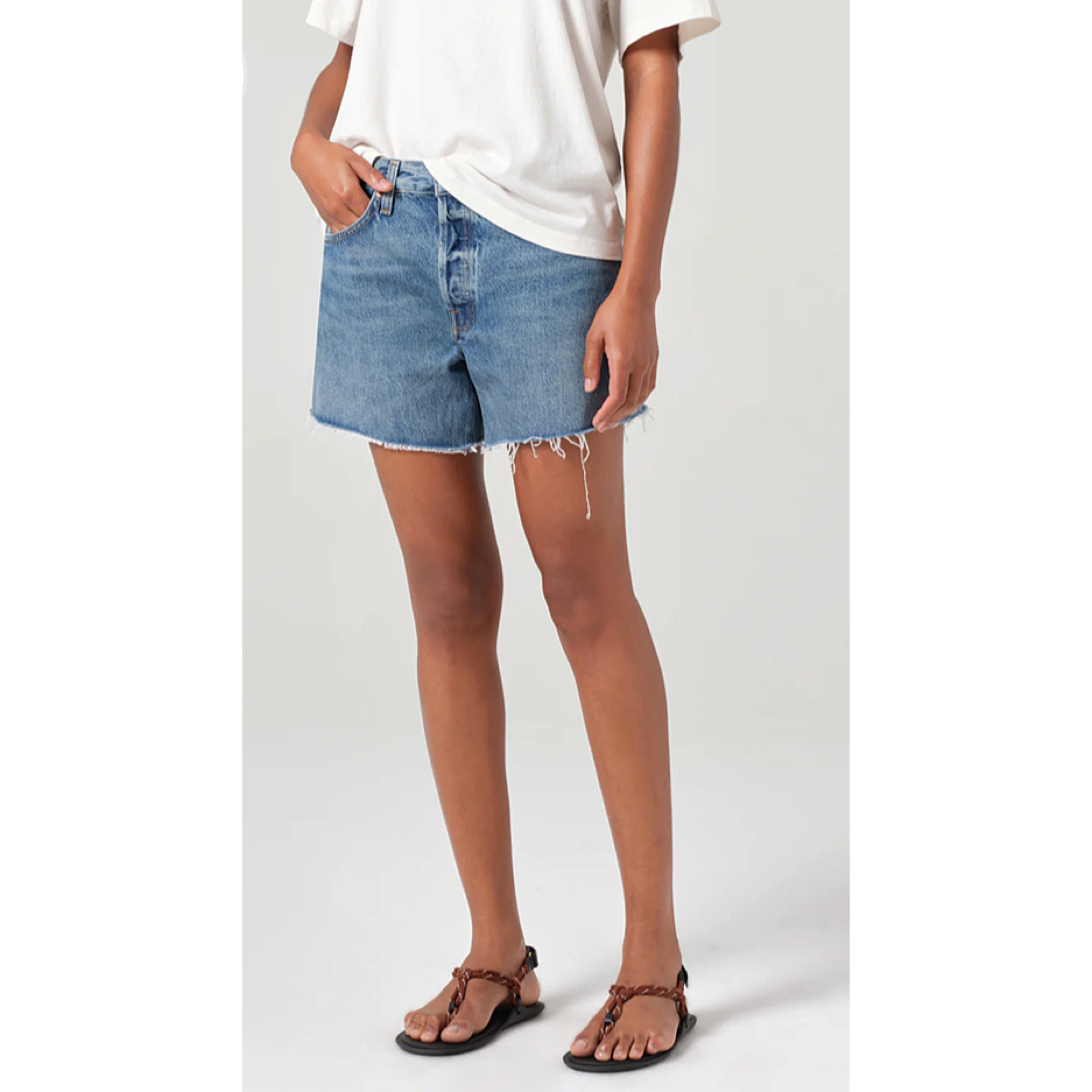 Agolde denim Parker Long shorts, size 25