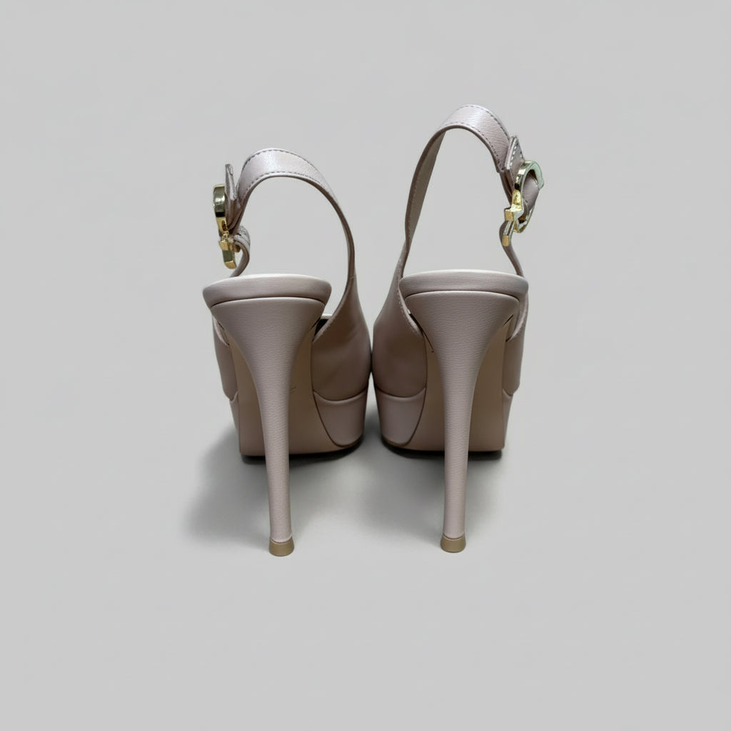 Gianvito Rossi tan Dasha slingbacks, size 6.5, NEW IN BOX!