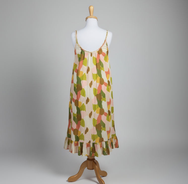 THML green and coral dress, size S