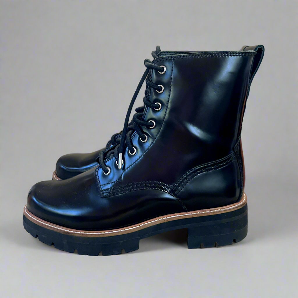 Clarks black Orianna combat boot, size 8.5, BRAND NEW!