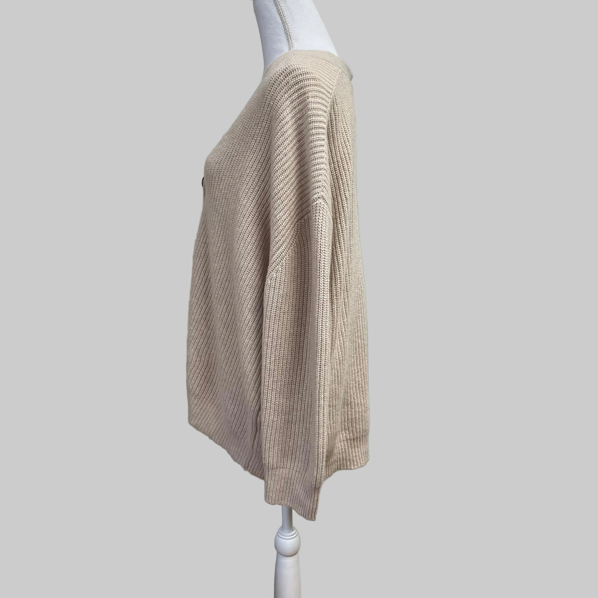 Jenni Kayne beige cashmere Cocoon sweater, Size S