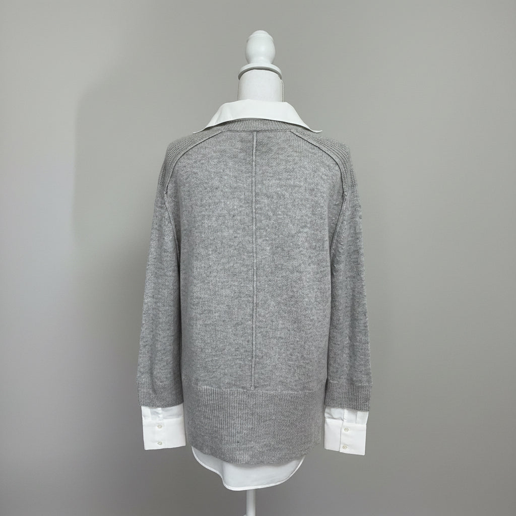 Brochu Walker gray The Looker Layered sweater, size XS