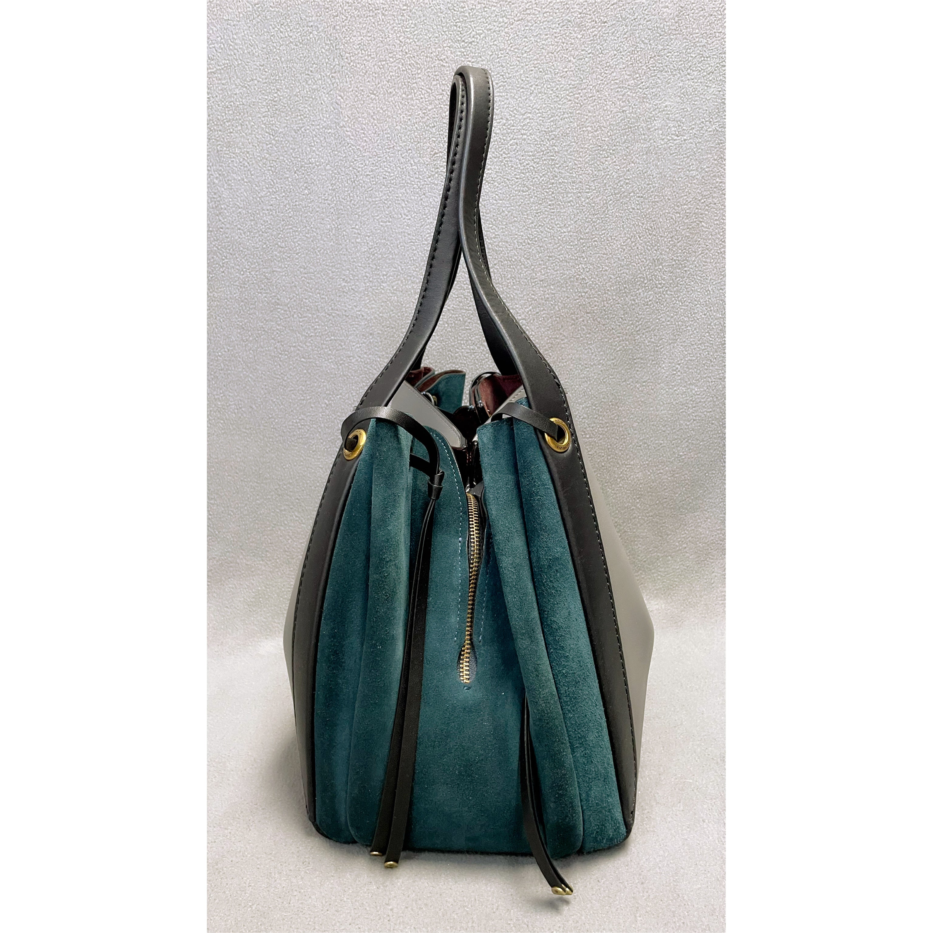 Coach Harmony Hobo bag in gray & teal colorblock