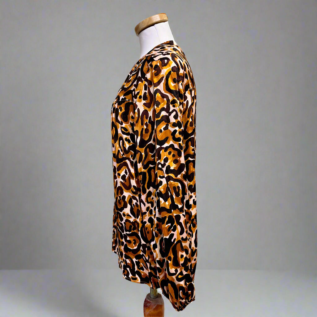 Esqualo leopard print blouse, size 10, NEW WITH TAGS!