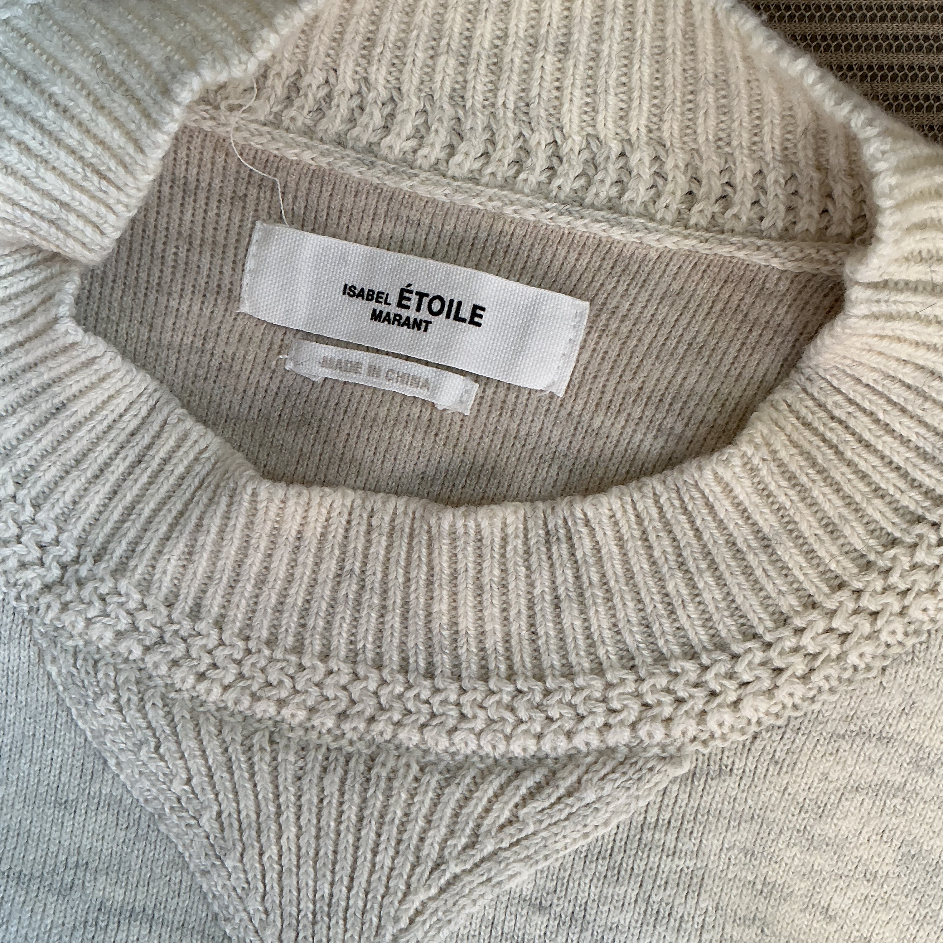 Isabel Marant Etoile cream Lucia Puffer sweater, size XS