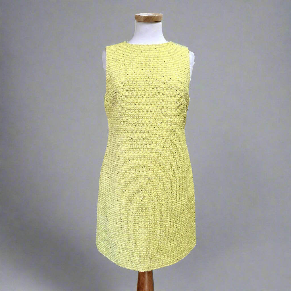 Alice & Olivia neon yellow Clyde dress, size M