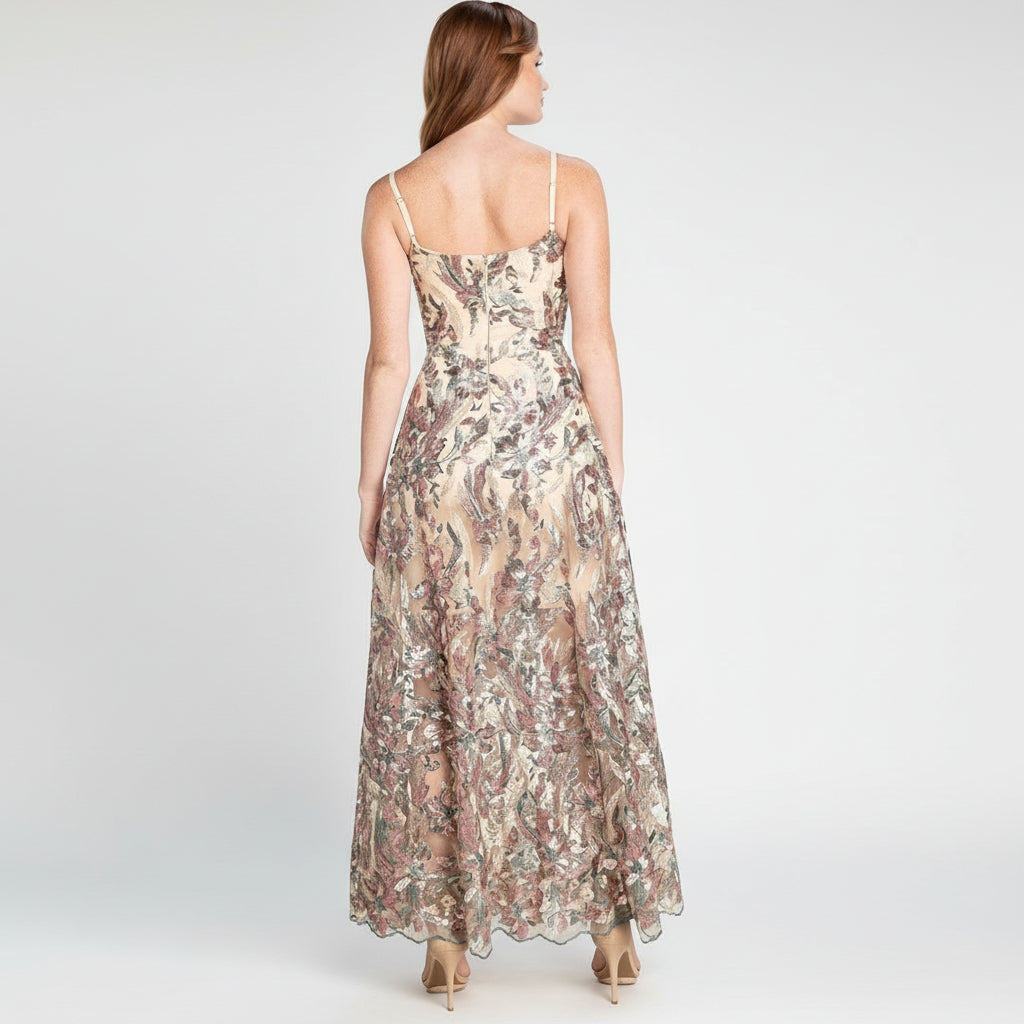 Dress The Population multi-color sequin dress, size L