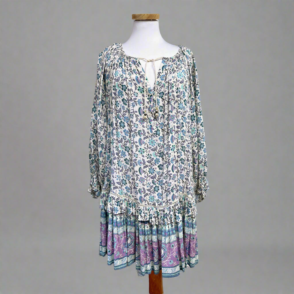 Spell and the Gypsy blue floral Dahlia dress, size XS