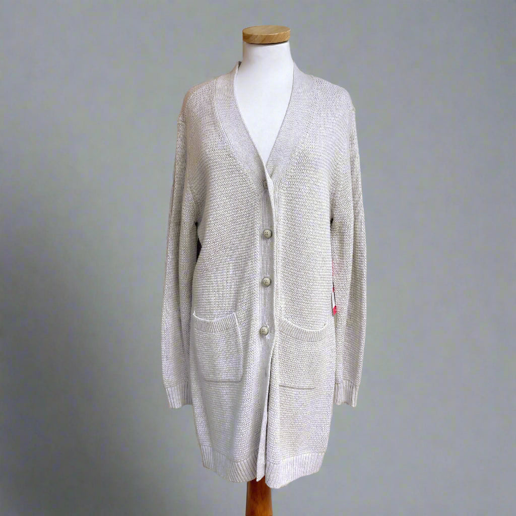 Cabi gray Cozy Cardigan sweater, size M, NEW WITH TAGS!