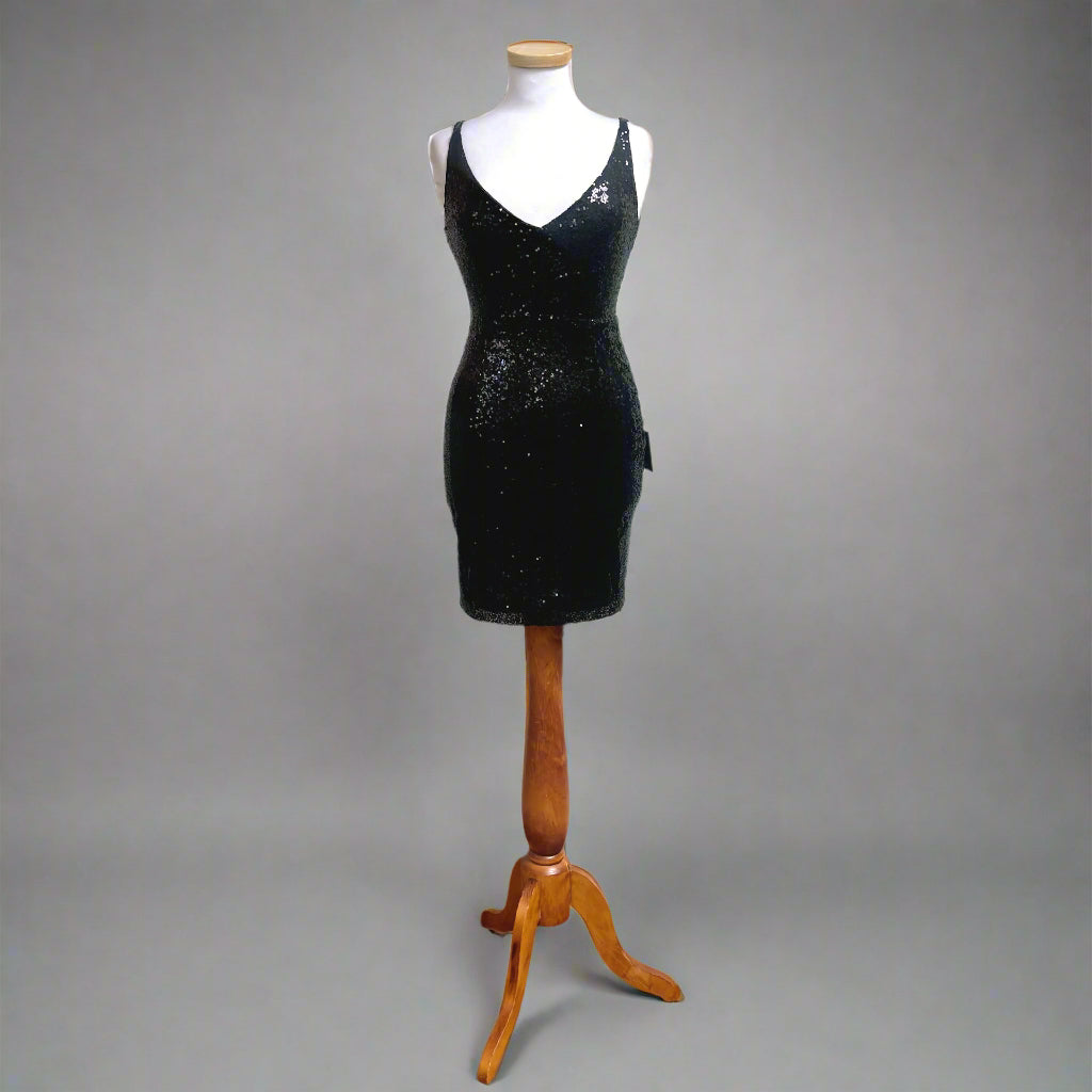 Lulu's black sequin dress, size XS, NEW WITH TAGS!