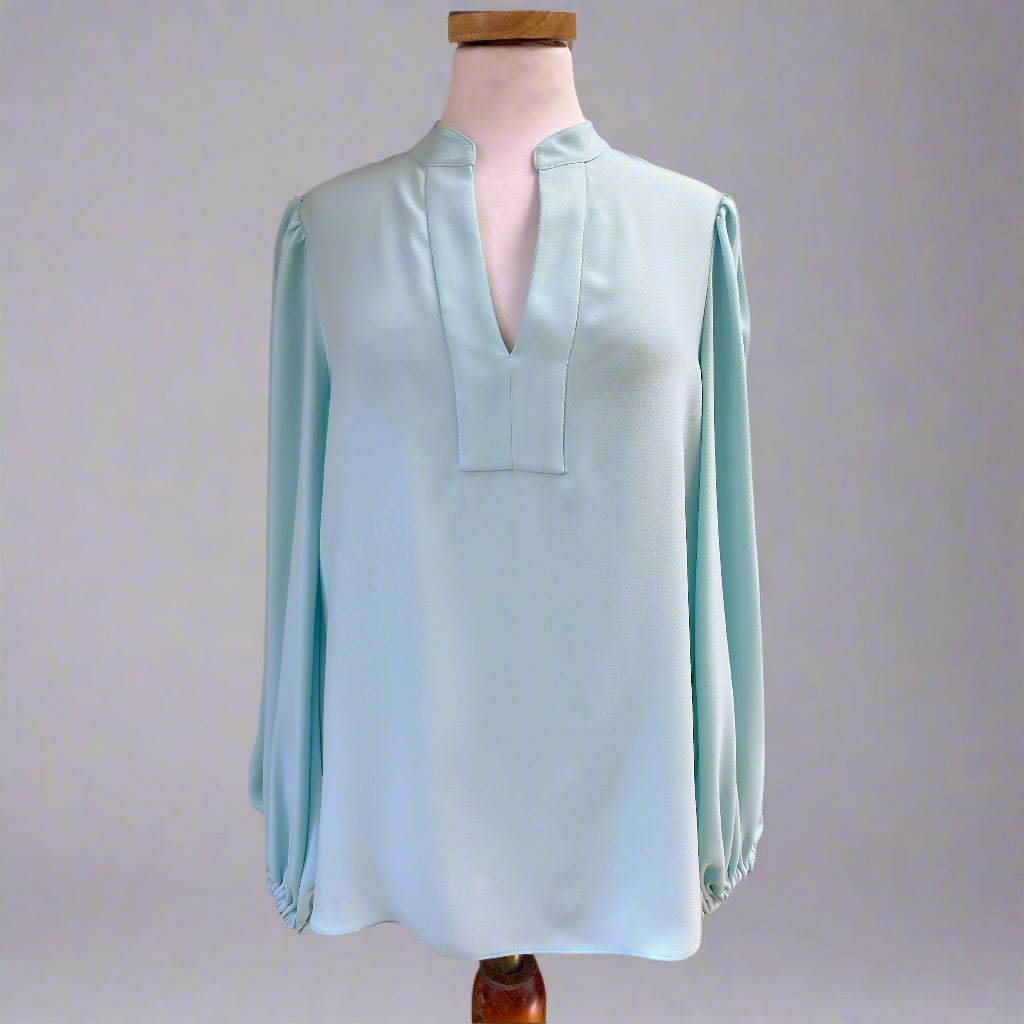 Trina Turk aqua blouse, size S, NEW WITH TAGS!