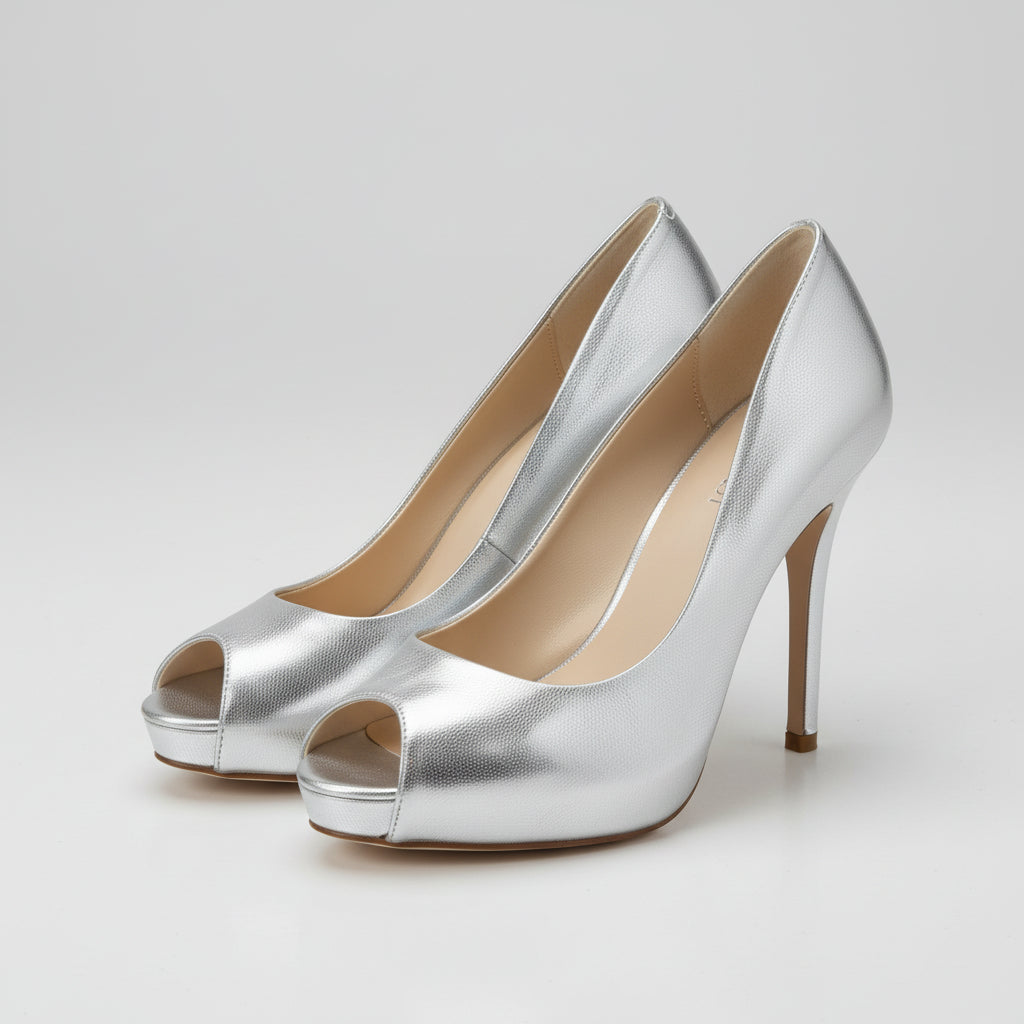 Nine West silver Camya shoes, size 6.5, NEW IN BOX!