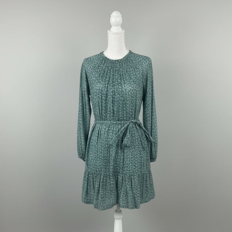 Trovata aqua floral Abigail dress, size XS