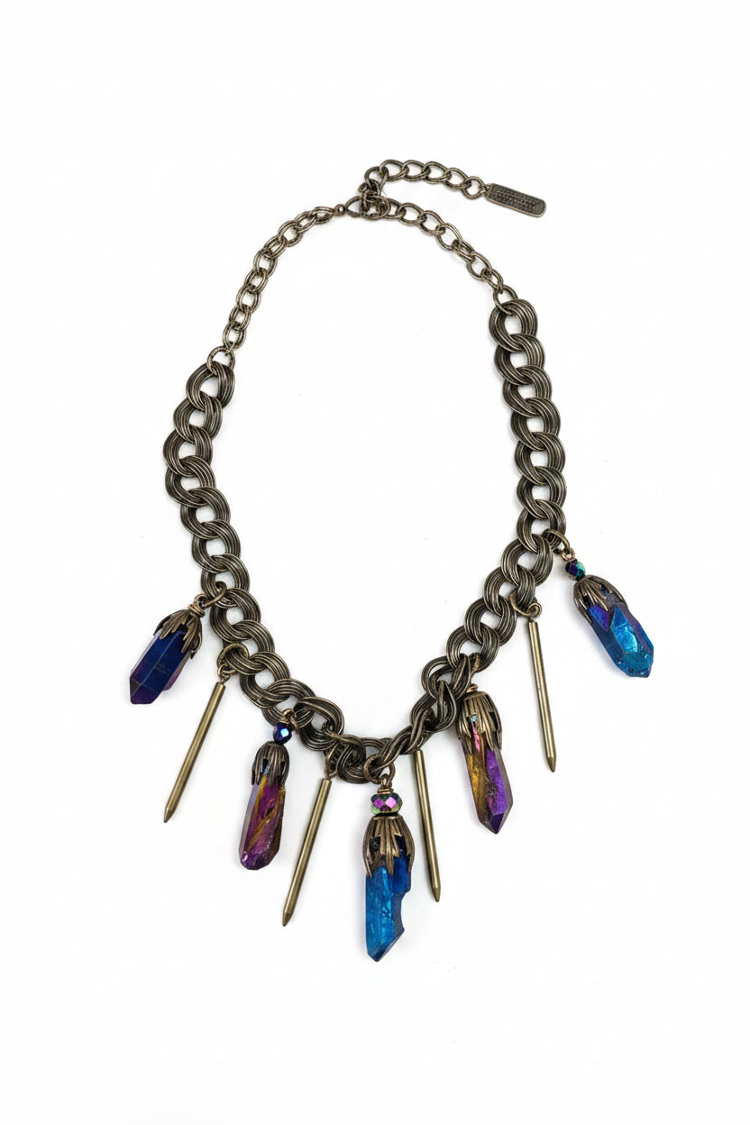 Jan Michaels bronze and quartz necklace