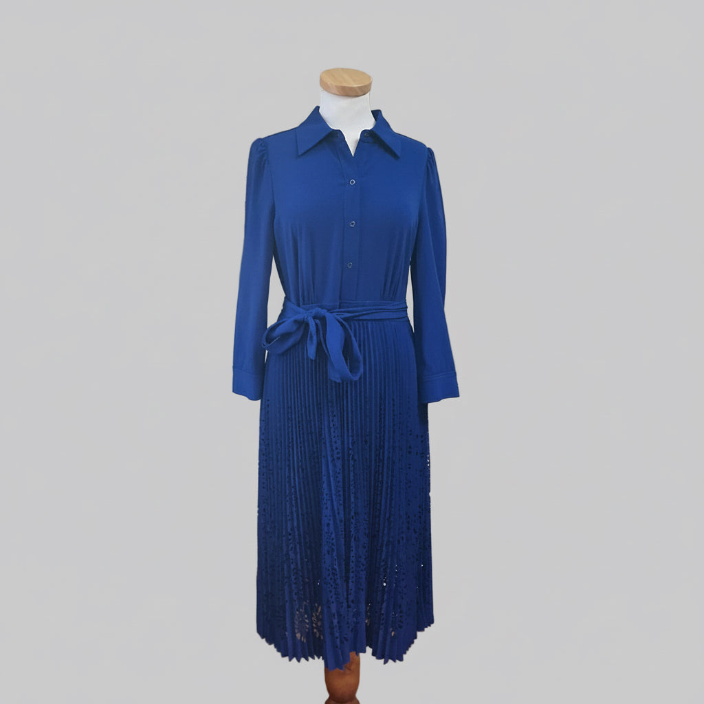 Elie Tahari cobalt blue lasercut dress, size 4, NEW WITH TAGS!