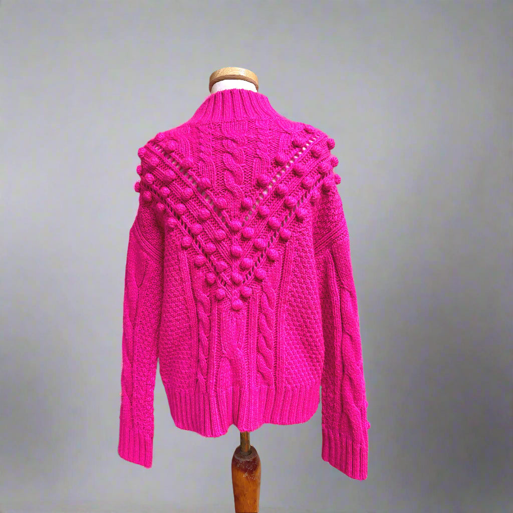 Marie Oliver hot pink Eris sweater, size S