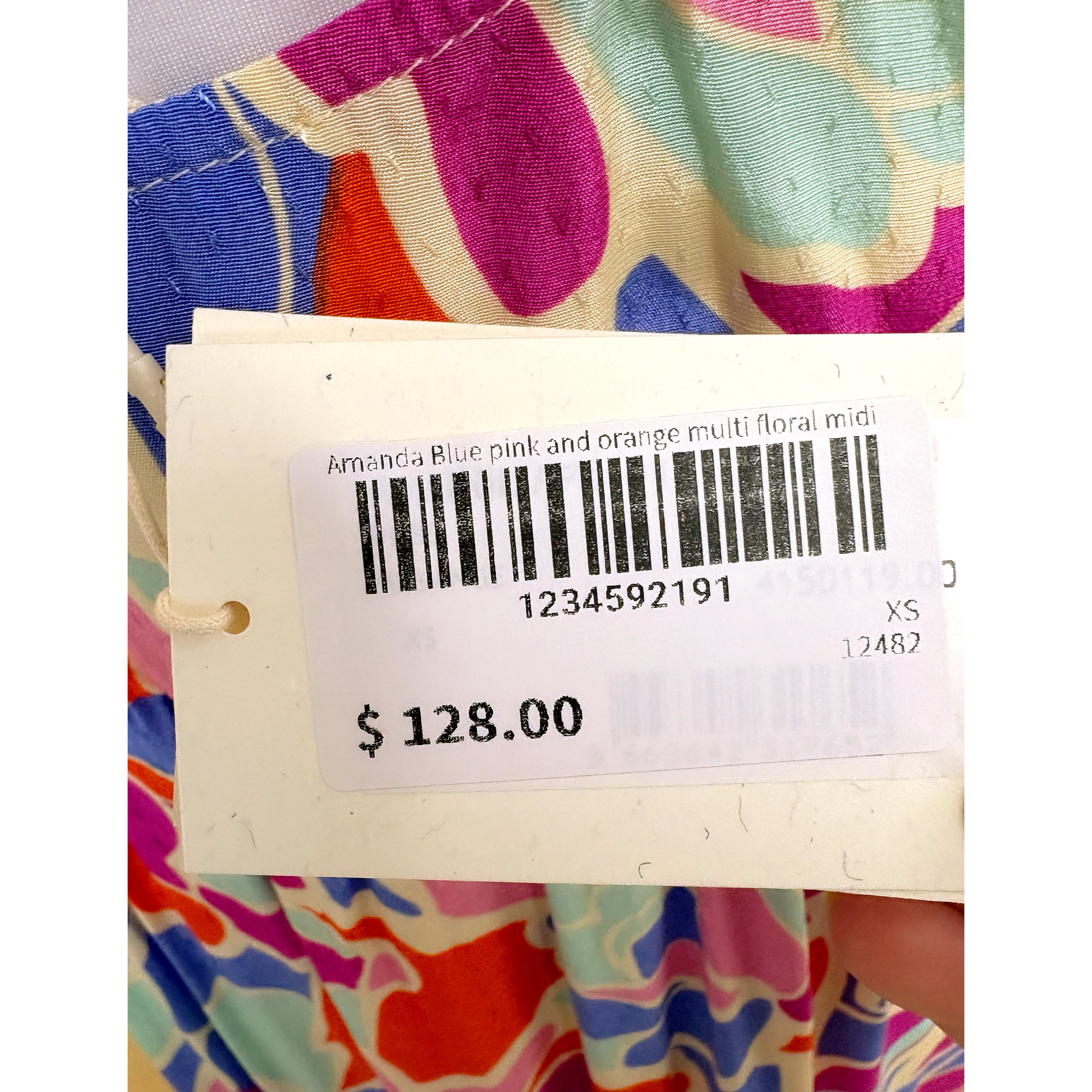 FRNCH pink print Amanda dress, size XS, NEW WITH TAGS!
