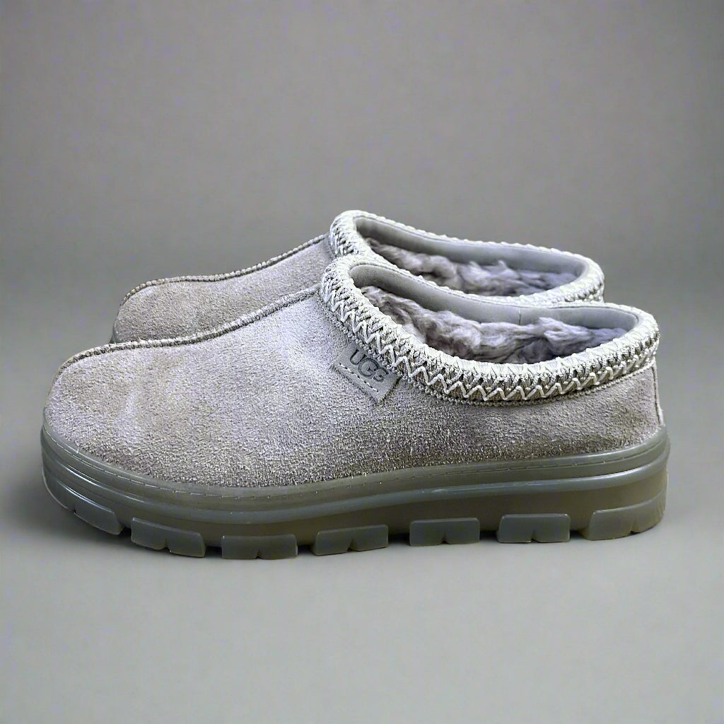 UGG gray Tasman Clear clogs, size 9