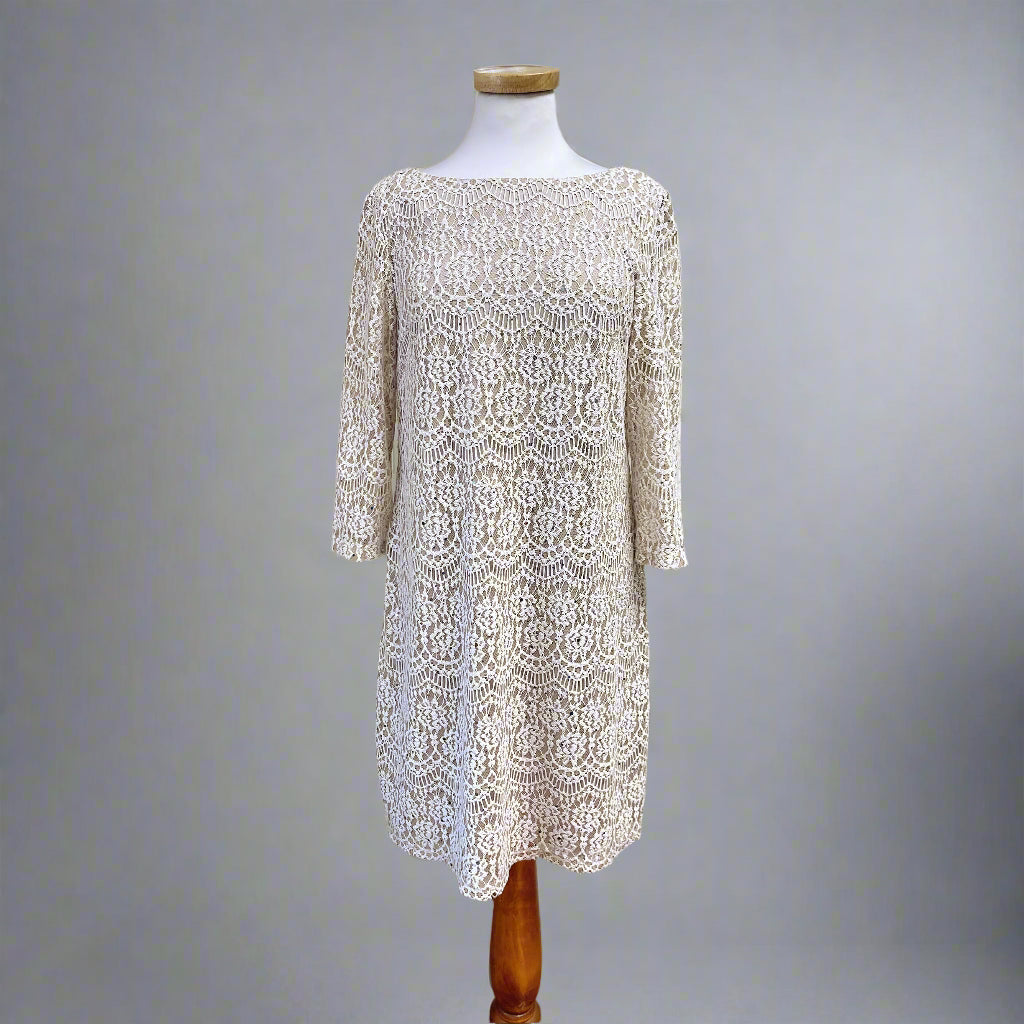 Jessica Howard ivory lace dress, size 10