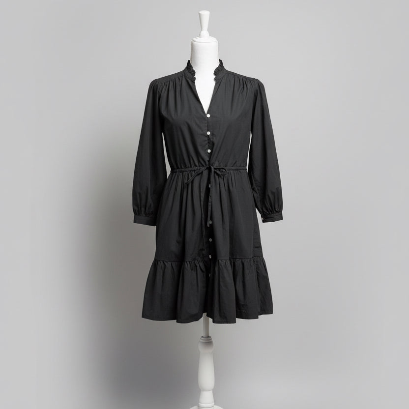 Trovata black cotton Yulia dress, size XS
