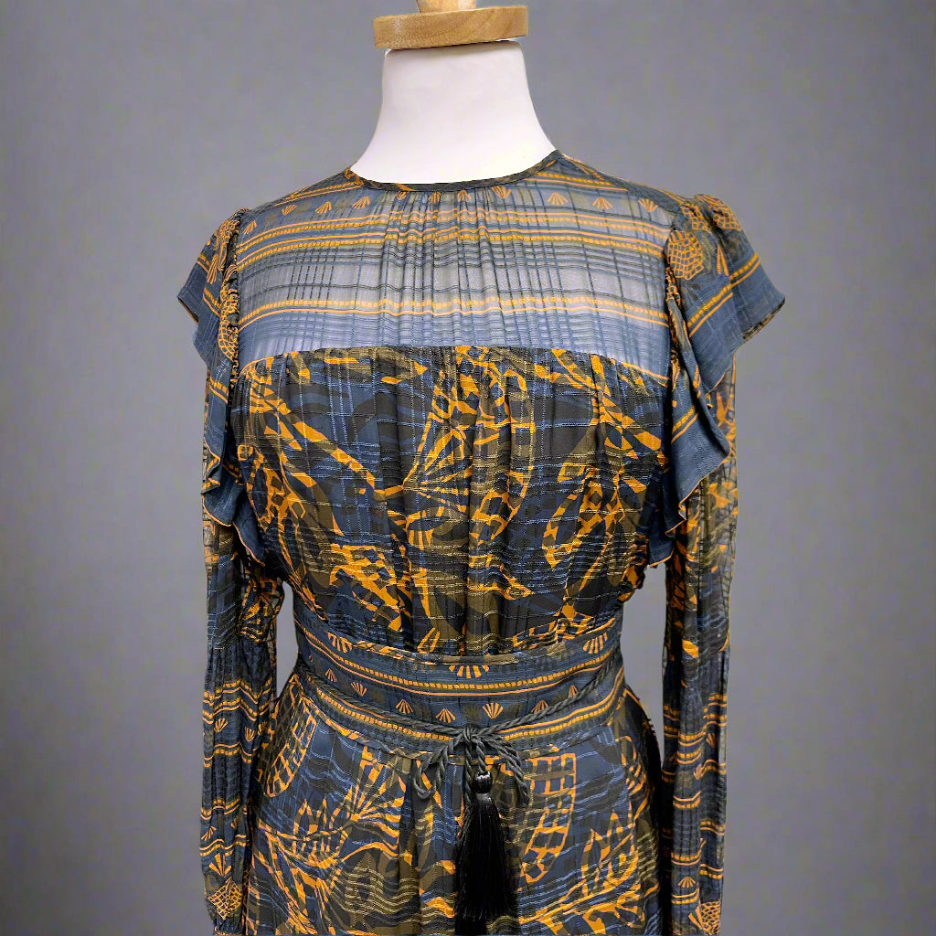 Marie Oliver navy print Gracie dress, size S, NEW WITH TAGS!