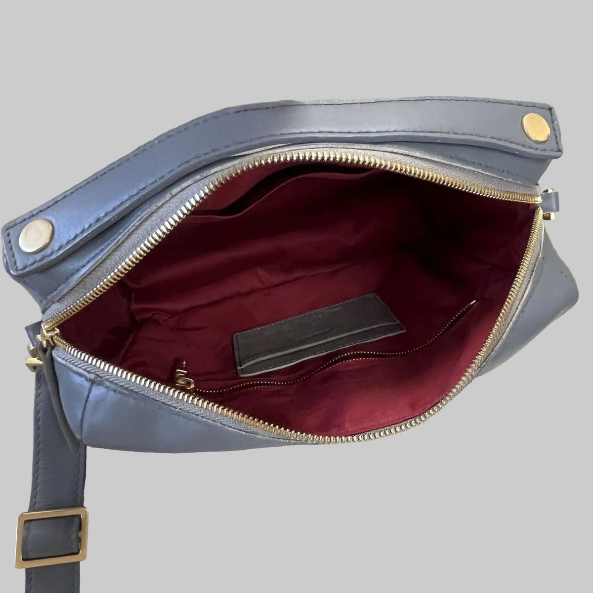 Hammitt gray leather Evan crossbody bag