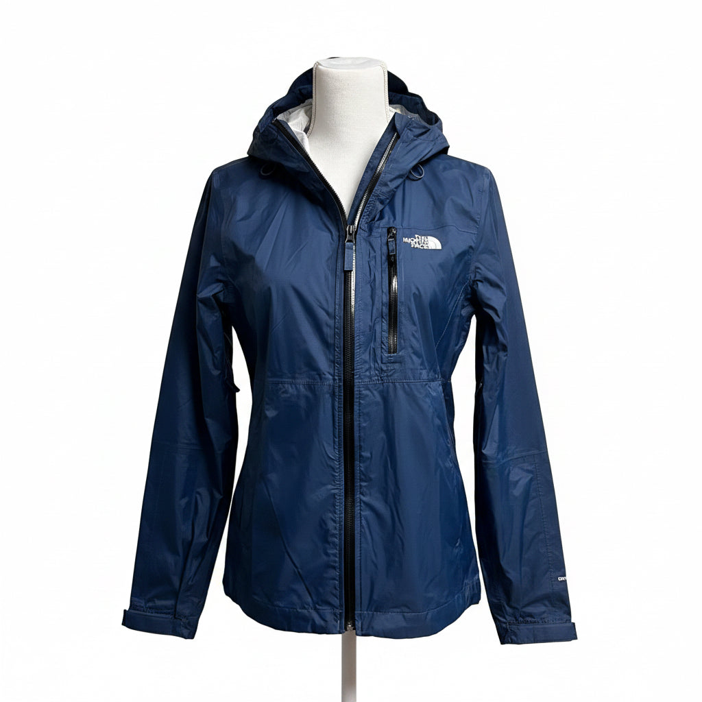 The North Face blue rain jacket, size S