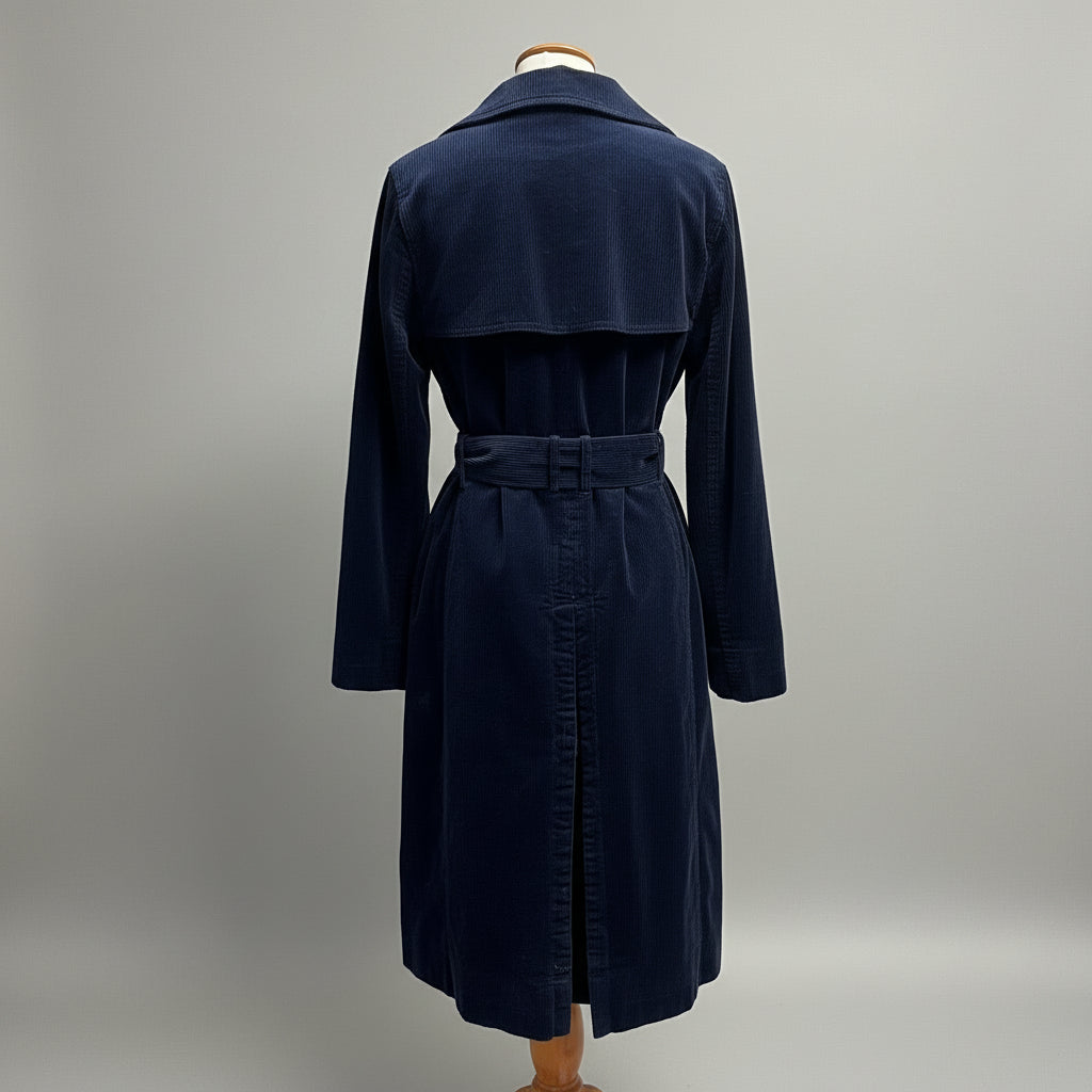 Boden navy corduroy trench coat, size 6