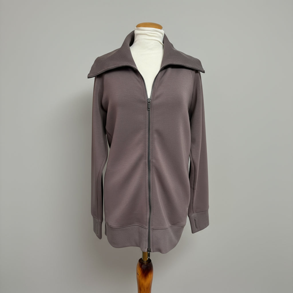 Spanx mocha zip front Air Essentials jacket, size M
