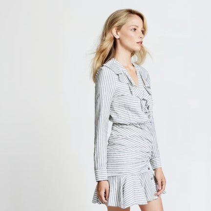 Veronica Beard black stripe Kai dress, size 8