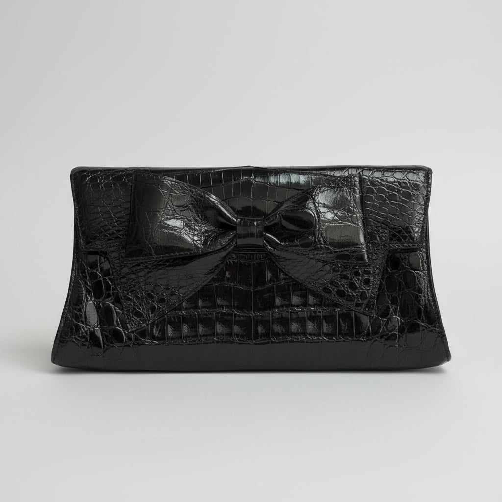 Nancy Gonzalez black crocodile bag