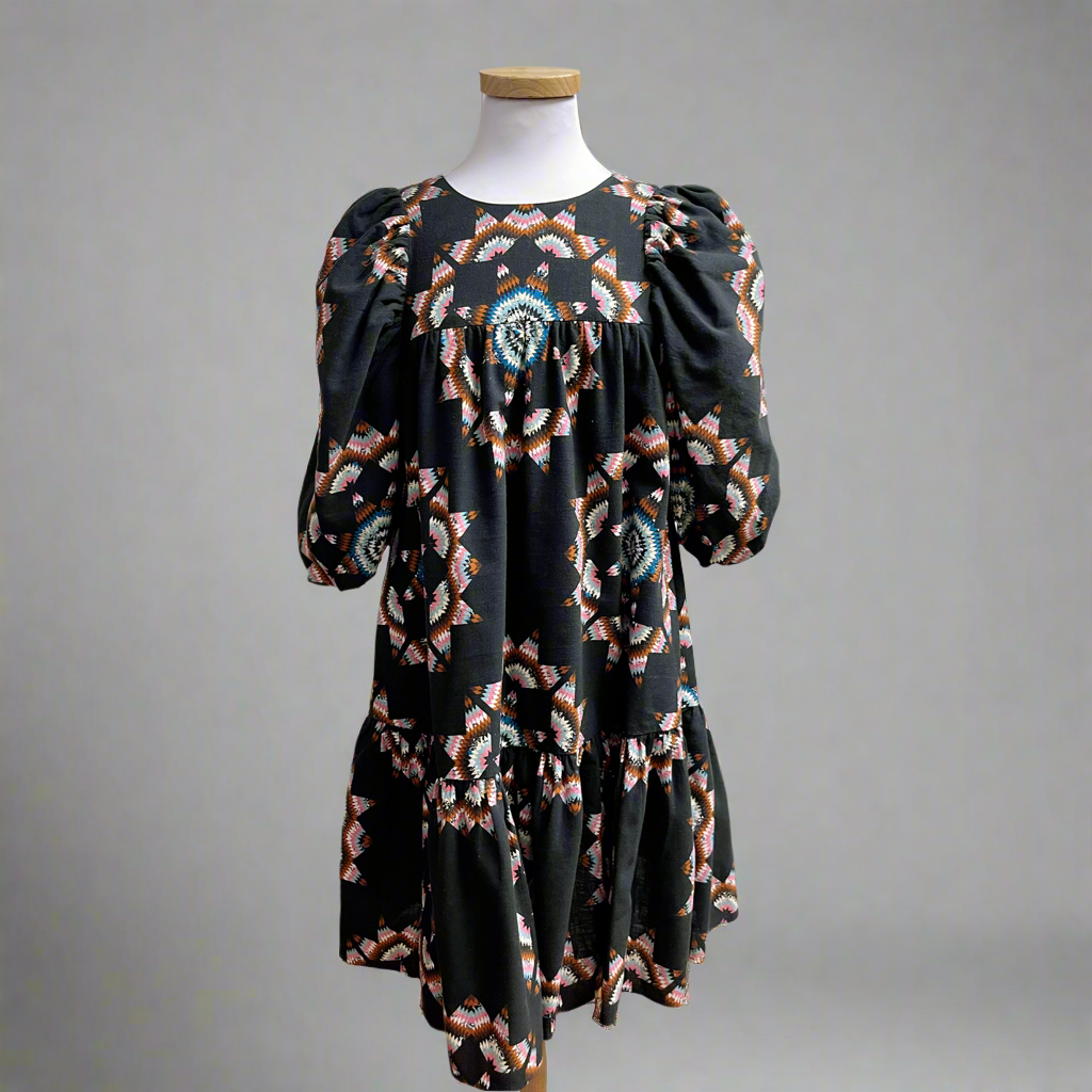 Sea New York black print Lindstrom dress, size XS