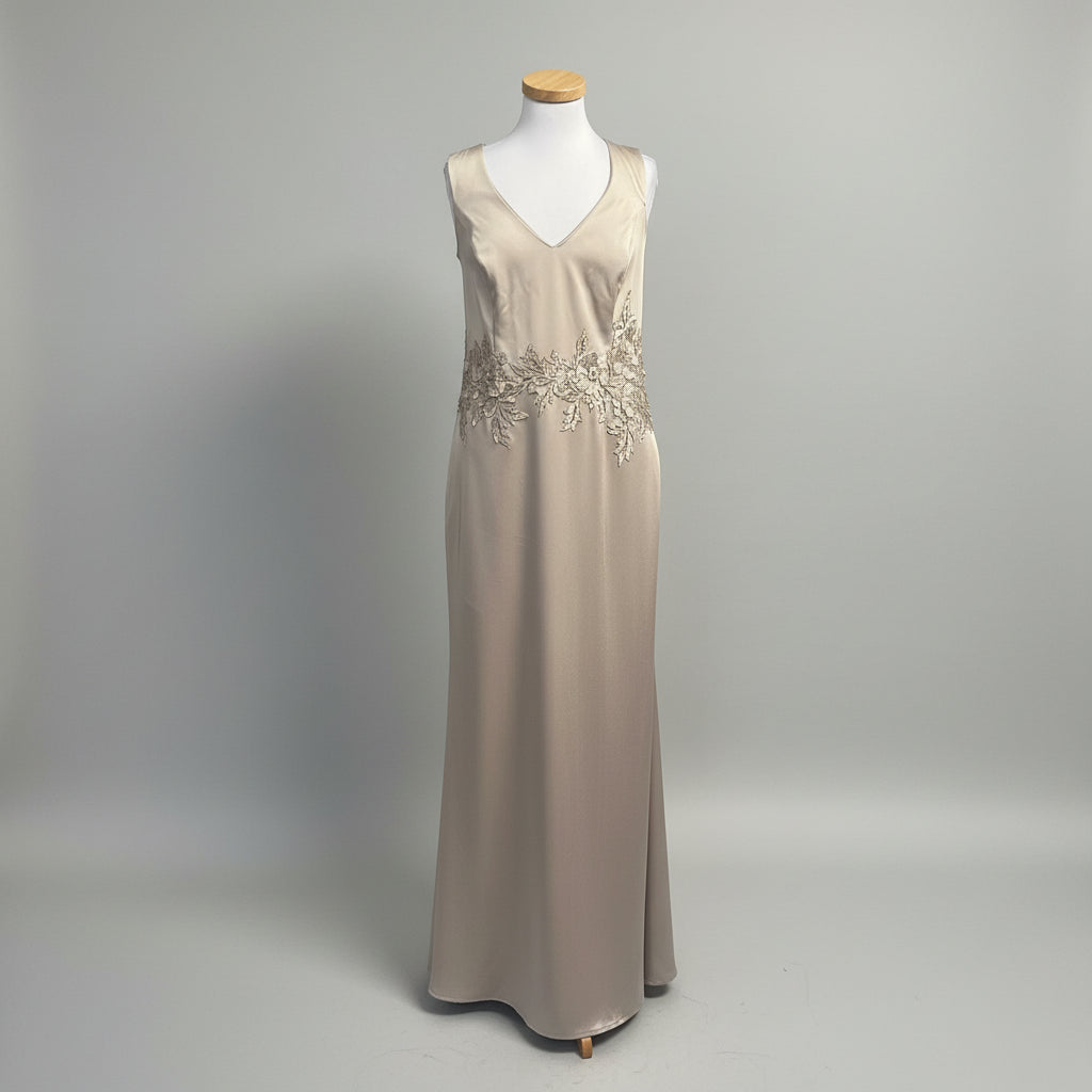 Cameron Blake champagne dress, size 14