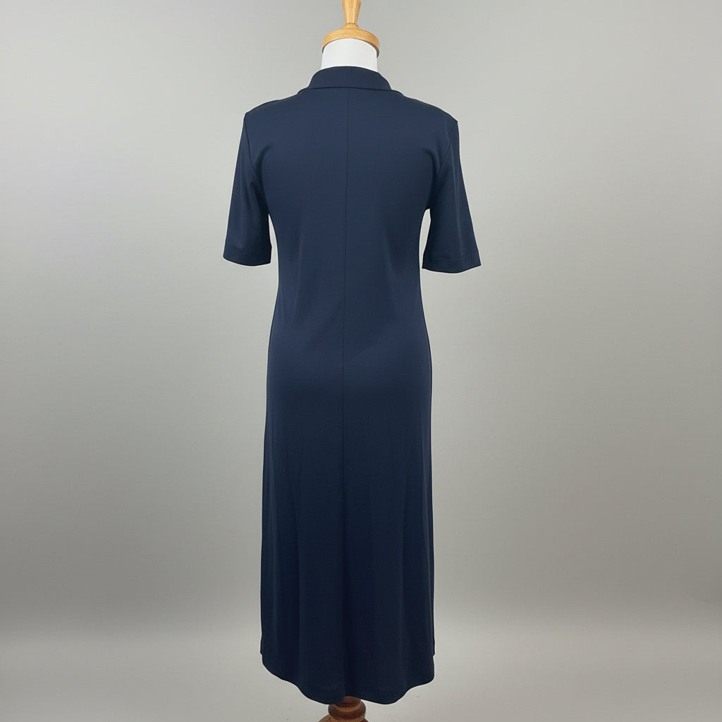 Ayr navy knit Scout Polo Midi dress, size M